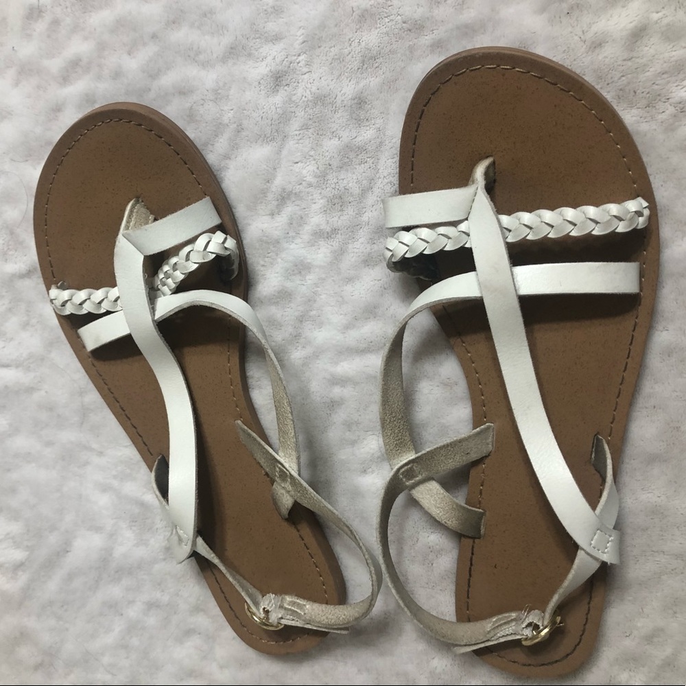 White sandals